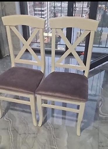 2ci el stullar: Mətbəx üçün, İşlənmiş, Qatlanmayan, rəng - Bej Stul — 1