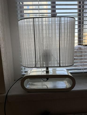 quru: Masaüstü lampa – müasir dizayn - Rəng: ağ (isti ağ işıq effekti ilə) — 2