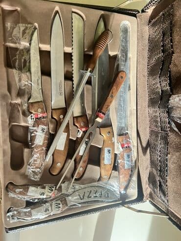 набор ножей zepter: Dəstə müxtəlif funksiyalar üçün nəzərdə tutulmuş bir sıra bıçaqlar — 1