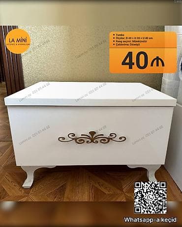 Дом и сад: Tumba - Ölçülər: D 40 x H 30 x U 40 sm - Rəng seçimi: mümkündür - — 1