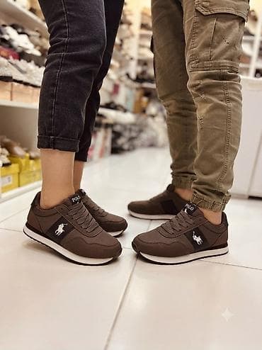 Unisex idman ayaqqabısı – qəhvəyi rəngdə, gündəlik və aktiv istifadə