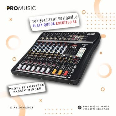 ses aparatura: Proel IS 2MIX8PRO model passiv mikşer ( aparat, səs avadanlığı ) — 1