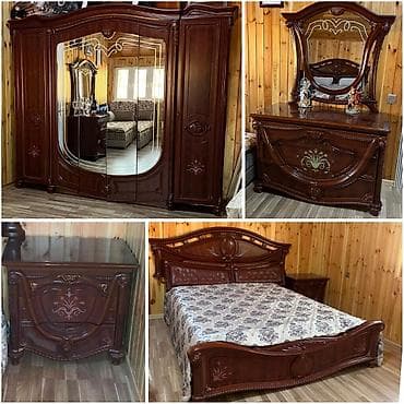 islenmis ev esyalari: 2 односпальные кровати, Шкаф, Комод, 2 тумбы, Б/у — 1