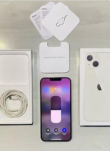 iphone x face id: IPhone 13, 128 GB, Ağ, Zəmanət, Kredit, Simsiz şarj — 4