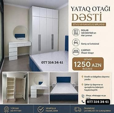 Yataq otağı dəsti – zövq və rahatlıq bir yerdə Komplektin tərkibi: -