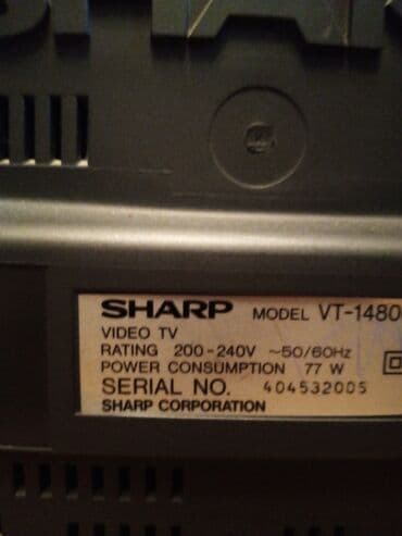 smart tv klaviatura: Satili sharp firmasi, rengli kicuk ekran kohne videokasetle birlikde — 2