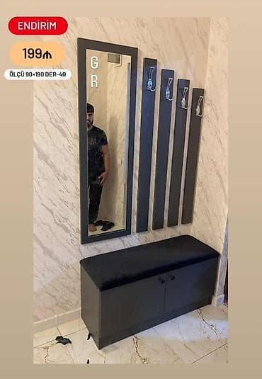 kombi ucun dolab: Dehliz üçün asılqanlı dolablar – güzgülü, oturacaqlı və çoxfunksiyalı — 9