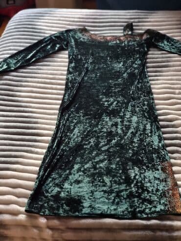 женское платье из вельвета: Ziyafət donu, Maksi, One size — 5