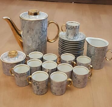 kahla made in gdr: Qəhvə dəsti, Keramika, 12 nəfərlik, Polşa — 1