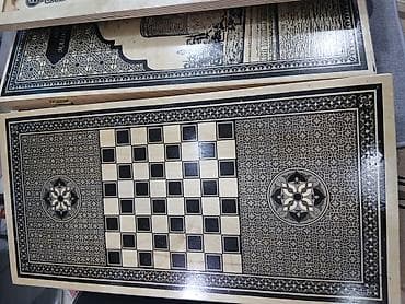 Velosiped ehtiyyat hissələri: 3 azn das ve zer Taxta nərd–şahmat dəsti - Material: təbii ağac — 4