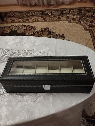 Saat qutusu – 6 bölməli - Material: Xarici hissə qara dərimsi örtük — 2