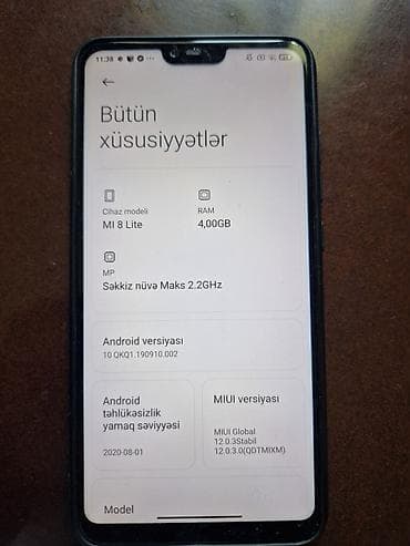 redmi 14 s: Xiaomi Mi 8 Lite, 64 GB, rəng - Ağ — 8