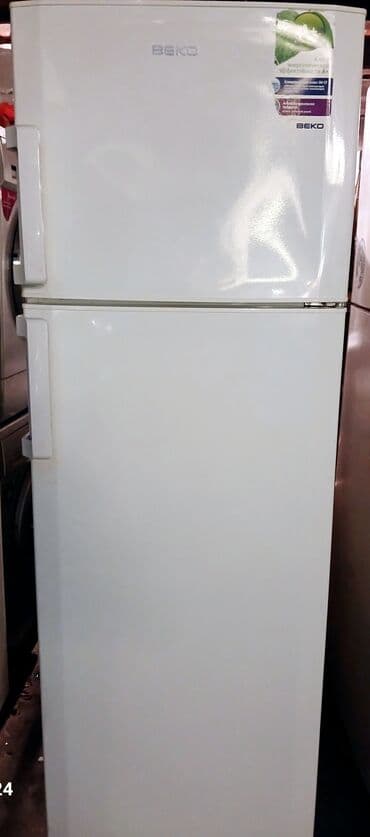 beko: İşlənmiş 2 qapılı Beko Soyuducu Satılır, rəng - Ağ, Təkərli — 2