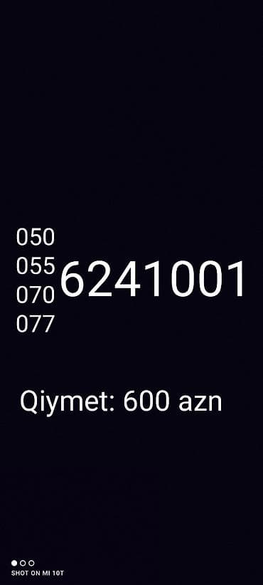 baki berde avtobus: VIP nömrə satılır Operator kodları: 050 / 055 / 070 / 077 Nömrə — 1