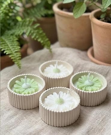 qebir ustu guller: Şam Fiqurlu, Soya mumu — 2