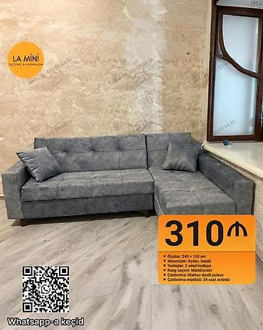 iqlavoy divan: Künc divan, Açılan, Bazalı, Parça, Şəhərdaxili pulsuz çatdırılma — 1