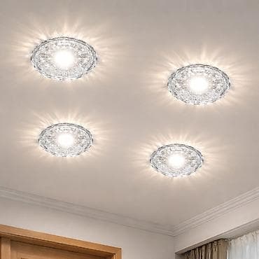 divar ici dus: LED tavan spot işıqları – dekorativ büllur effektli, iki rejimli • — 2