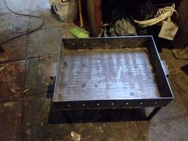 Metall manqal/qril ocağı - Material: qalın metaldan qaynaqla yığılmış