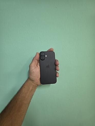 şirvan ayfon: IPhone 16, Qara, Face ID — 6