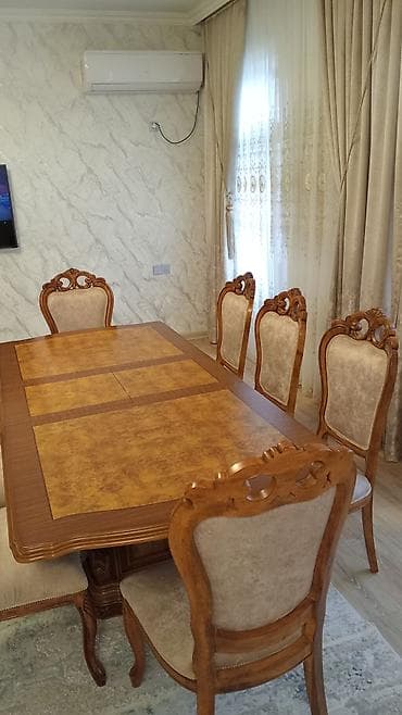 taxt dəmiri: Qonaq otağı üçün, Yeni, Açılan, Dördbucaq masa, 8 stul — 2