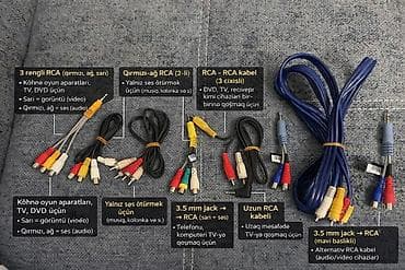 RCA və 3.5 mm AUX kabel dəsti Məhsul təsviri: - Müxtəlif uzunluqlarda lalafo.az -da RCA və 3.5 mm AUX kabel dəsti Məhsul təsviri: - Müxtəlif uzunluqlarda