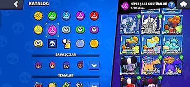 Brawl Stars hesabı – yüksək səviyyəli, zəngin kolleksiya - Kupa: 75 — 3