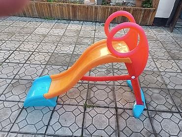 donat mebel: Uşaq sürüşkəni – ev və bağ üçün - Parlaq rənglər: narıncı sürüşmə — 1