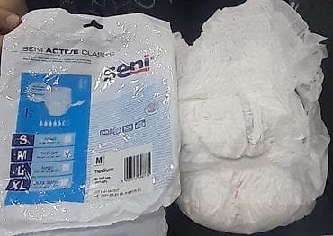 actual pampers: 10 ədəd = 10 m .Böyüklər üçün pampers-tuman (Seni Active Classic), M — 1