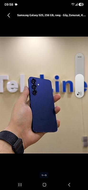 internet modem 5g: Samsung Galaxy S25, 256 GB, rəng - Göy, Zəmanət — 1