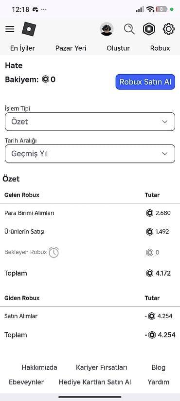 Roblox Hesabıdır Hesabda Ümumilikdə 4172 Robux Olub Artiq Oynamiram