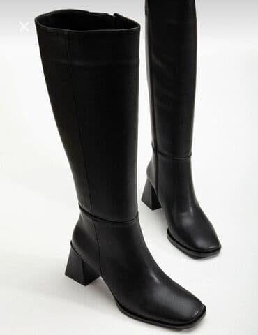 Tuflilər: Qadın uzun çəkmələri – klassik qara yenidir geyinilməyib ölçü səhv — 2