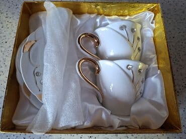 Mətbəx aksesuarları: Çay dəsti, rəng - Ağ, Farfor, 2 nəfərlik — 3