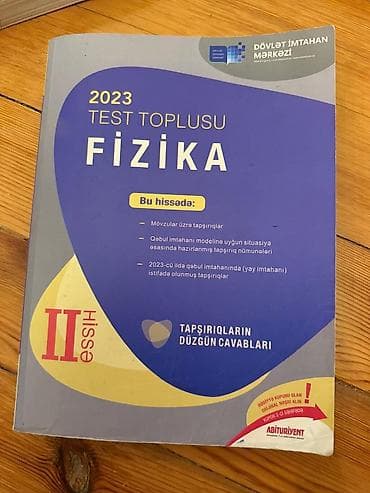Məhsul: “Fizika – 2023 Test Toplusu”, II hissə (Dövlət İmtahan Mərkəzi