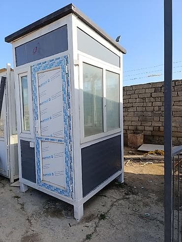 Будки, киоски: Mühafizə postu üçün daşına bilən modul kabin - Material: möhkəm — 2