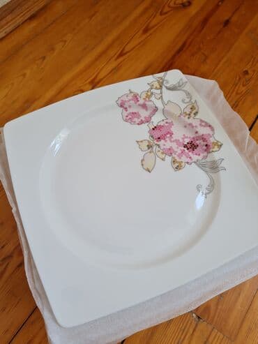 servis qablar: Nahar dəsti, rəng - Ağ, Farfor, 6 nəfərlik, Türkiyə — 8