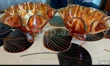 meyvə qablari: 4 ədəd qədimi meyvə, çərəz qabları. Şüşə. Hamısı bir yerdə 18 azn — 1