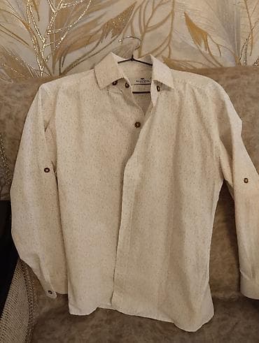 RUPA kişi köynəyi 1-2 geyinilib 10 yaş uşağa - Rəng: krem/bej