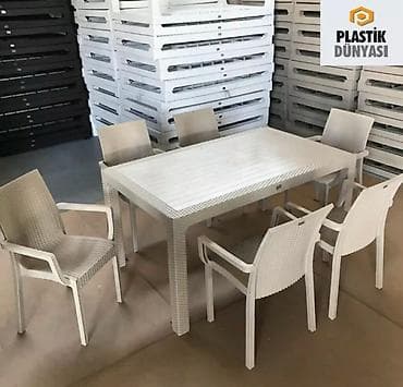 plastik stollar: Türkiyə istehsalı🇹🇷
Mewalli rattan dəsti keyfiyyətli və davamlı — 1