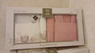 hamam üçün guzguler: Yeni Böyüklər üçün Ailəvi 4 fəsil Pambıq Pastel dəsti, Rayonlara çatdırılma — 1