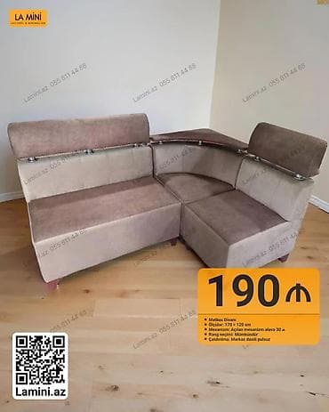 Ev üçün mebel: Mətbəx divanı – La Mini - Ölçü: 170 × 120 sm - Mexanizm: Açılan — 1