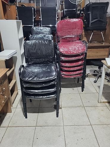 stullar: Yığıla bilən konfrans/ofis stulları - Model: qoltuqlu, metal — 7