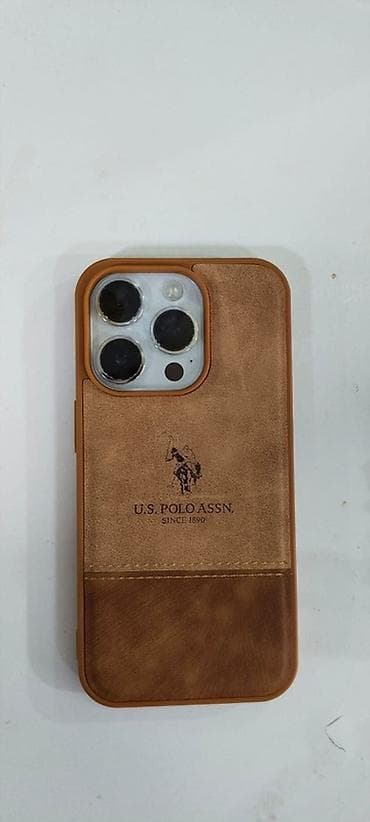 U.S. Polo Assn. brendli dəri görünümlü telefon qabı - Model: iPhone