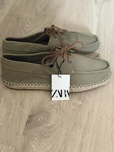 dəri ev ayaqqabıları: Orginal zara yeni kolleksiya ZARA kişi ayaqqabısı – espadril/loafer — 1