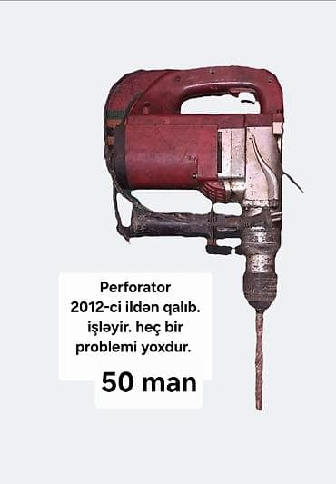 elektrik əl alətləri: Perforator – ştapel/çəkic rejimli elektrik matkabı - İstifadə ili — 1