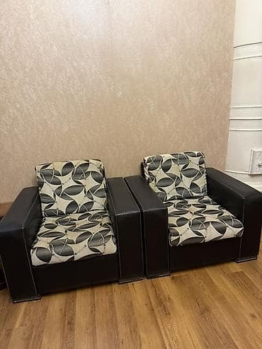 ikinci el qonaq desdi: Divan, 2 kreslo, Bazasız, Açılmayan — 2