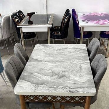 stul ev ucun: Qonaq otağı üçün, Açılmayan, Dördbucaq masa, 4 stul — 29