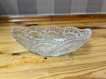 suba salatı baliqli: Qayıq formalı konfet qabı Qalın xrustal materialdan qayıq formalı — 1