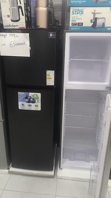 metbex soba: 2 qapılı LG Soyuducu Satılır, rəng - Qara, Kredit var — 1