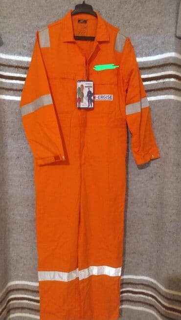 3 dəst 75 manat. Narıncı rəngli iş kombinezonu – N-ERGISE loqolu -