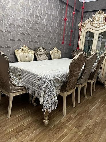 oturaca: Masa dəsti satılır qiymət 1000azn ünvan Xırdalan Kristal Abşeron Sevgi — 1